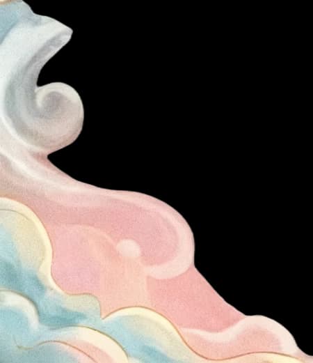 神明頁面裝飾雲朵左下角 - 廟宇祥雲氛圍